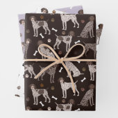 ドイツ短剣ポインタ犬の骨とポープリント ラッピングペーパーシート (インサイチュ)