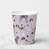 ドイツ短剣ポインタ犬の骨とポープリント  紙コップ (裏面)
