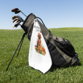 ドイツ短剣ポインタ犬 – Halloween Moon Si ゴルフタオル (グリーン)