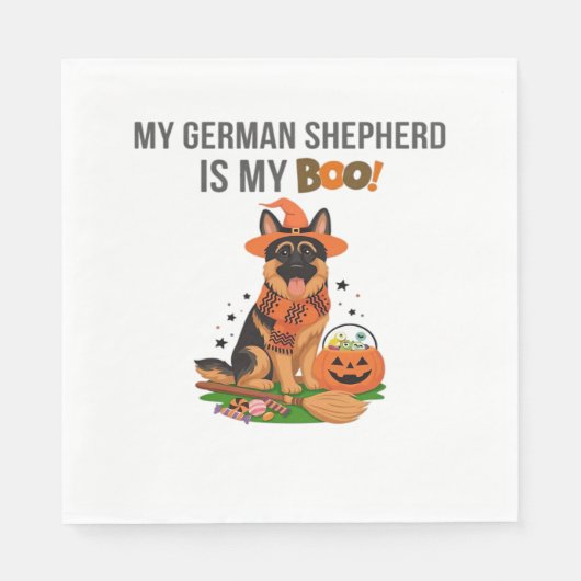 ドイツ短剣ポインタ犬 – Halloween Moon Si スタンダードランチョンナプキン (正面)