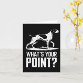 ドイツ短剣ポインタ犬Whats Your Point Gs カード (黄色い花)