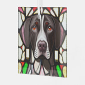 ドイツ短剣ポインタ「ステンドグラス」 ガラスオーナメント (正面左)