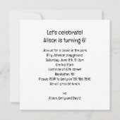 ドイツ短剣ポインタ、犬の誕生日 招待状 (裏面)