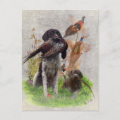 ドイツ短剣ポインタ(GSP)木製ボックス記号 ポストカード (正面)