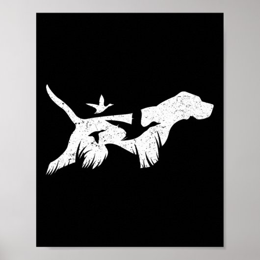 ドイツ短剣ポインタGsp狩り犬 ポスター (正面)
