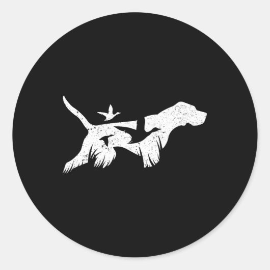 ドイツ短剣ポインタGsp狩り犬 ラウンドシール (正面)