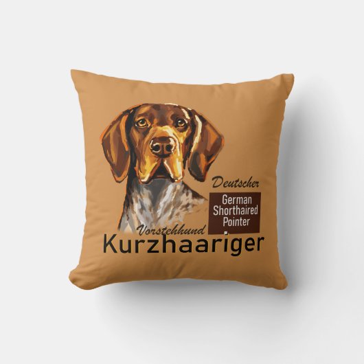 ドイツ短剣ポインタKurzhaar クッション (正面)
