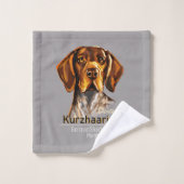 ドイツ短剣ポインタKurzhaar バスタオルセット (ウォッシュタオル)