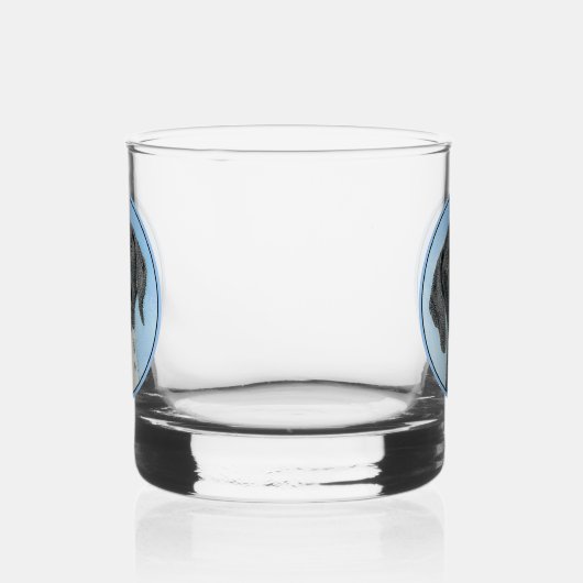 ドイツ短剣絵画ポインタ – Dog Art ウイスキーグラス (左)