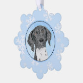 ドイツ短剣絵画ポインタ – Dog Art オーナメントカード (左)