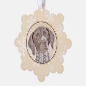 ドイツ短剣絵画ポインタ – Dog Art オーナメントカード (左)