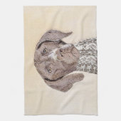 ドイツ短剣絵画ポインタ – Dog Art キッチンタオル (縦)