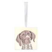 ドイツ短剣絵画ポインタ – Dog Art キューブオーナメント (右)