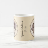 ドイツ短剣絵画ポインタ – Dog Art コーヒーマグカップ (中央)