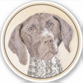 ドイツ短剣絵画ポインタ – Dog Art シール (正面)