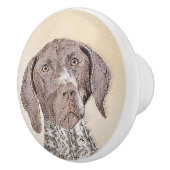 ドイツ短剣絵画ポインタ – Dog Art セラミックノブ (右)