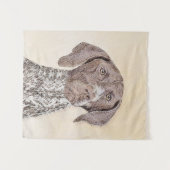 ドイツ短剣絵画ポインタ – Dog Art タペストリー (正面(横))