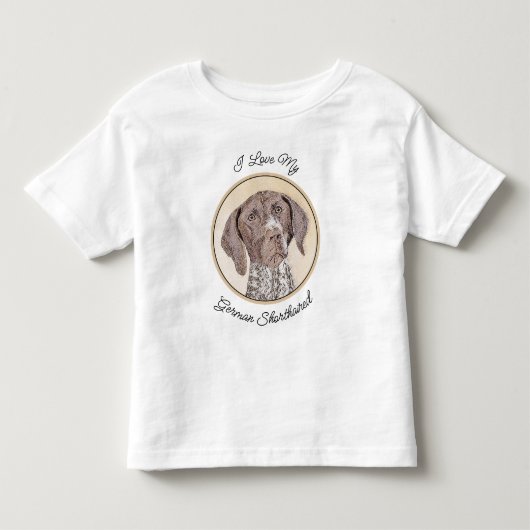ドイツ短剣絵画ポインタ – Dog Art トドラーTシャツ (正面)