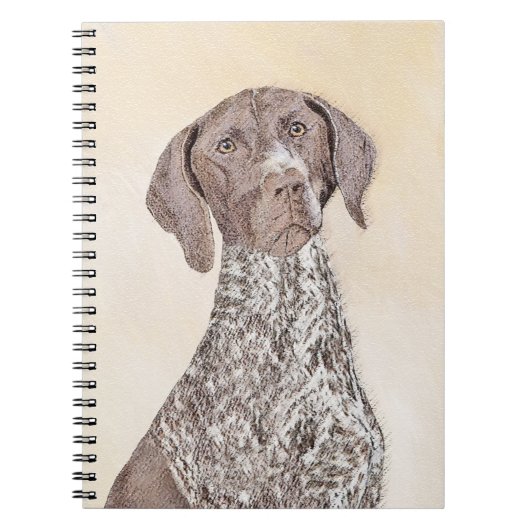 ドイツ短剣絵画ポインタ – Dog Art ノートブック (正面)