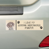 ドイツ短剣絵画ポインタ – Dog Art バンパーステッカー (車上)