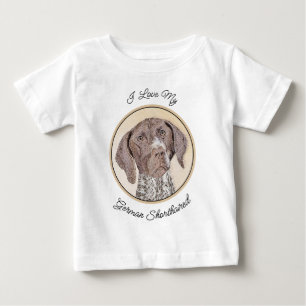 ドイツ短剣絵画ポインタ – Dog Art ベビーTシャツ