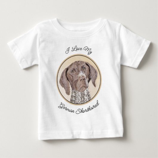 ドイツ短剣絵画ポインタ – Dog Art ベビーTシャツ (正面)