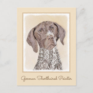 ドイツ短剣絵画ポインタ – Dog Art ポストカード