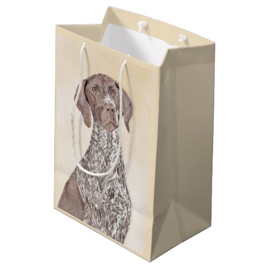 ドイツ短剣絵画ポインタ – Dog Art ミディアムペーパーバッグ (裏面アングル)