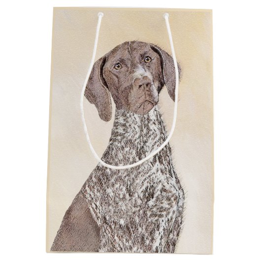 ドイツ短剣絵画ポインタ – Dog Art ミディアムペーパーバッグ (裏面)