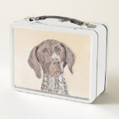 ドイツ短剣絵画ポインタ – Dog Art メタルランチボックス (裏面)