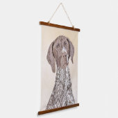 ドイツ短剣絵画ポインタ – Dog Art 吊り下げ型タペストリー (傾斜あり)