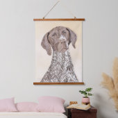 ドイツ短剣絵画ポインタ – Dog Art 吊り下げ型タペストリー (寝室)