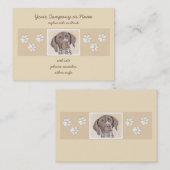 ドイツ短剣絵画ポインタ – Dog Art 名刺 (正面/裏面)