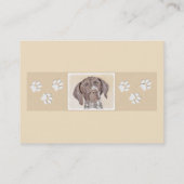 ドイツ短剣絵画ポインタ – Dog Art 名刺 (裏面)