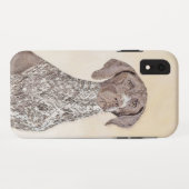 ドイツ短剣絵画ポインタ – Dog Art Case-Mate iPhoneケース (裏面(横))