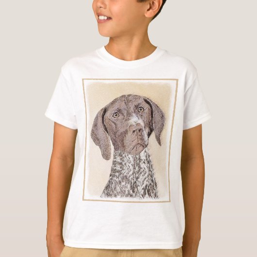ドイツ短剣絵画ポインタ – Dog Art Tシャツ (正面)