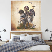 ドイツ短編ポインタータペストリーのポスター キャンバスプリント (インサイチュ (寝室))