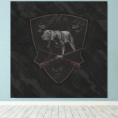 ドイツ短編ポインターテーペストリー キャンバスプリント (インサイチュ (ウッドフロア))