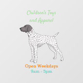 ドイツ短編ポインタ犬の漫画 ウィンドウサイン (シート)