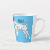 ドイツ短編ポインタ犬の漫画 カフェラテマグ (右)