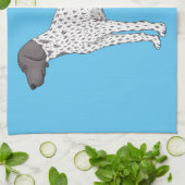 ドイツ短編ポインタ犬の漫画 キッチンタオル (折り畳み)