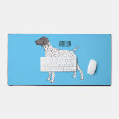 ドイツ短編ポインタ犬の漫画 デスクマット (キーボード&マウス)