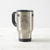 ドイツ短編ポインタ犬の漫画 トラベルマグ (正面左)