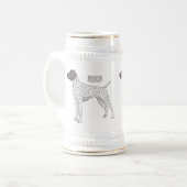 ドイツ短編ポインタ犬の漫画 ビールジョッキ (正面左)