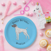 ドイツ短編ポインタ犬の漫画 ペーパープレート (パーティー)