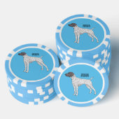 ドイツ短編ポインタ犬の漫画 ポーカーチップ (積み重ね)