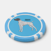 ドイツ短編ポインタ犬の漫画 ポーカーチップ (シングル)