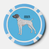 ドイツ短編ポインタ犬の漫画 ポーカーチップ (裏面)