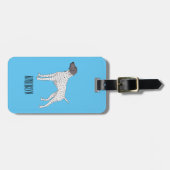 ドイツ短編ポインタ犬の漫画 ラゲッジタグ (正面横)