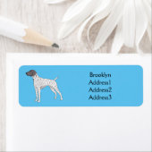 ドイツ短編ポインタ犬の漫画 ラベル (インサイチュ)